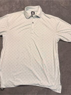 FootJoy Mint Green Micro-Pattern Golf Polo